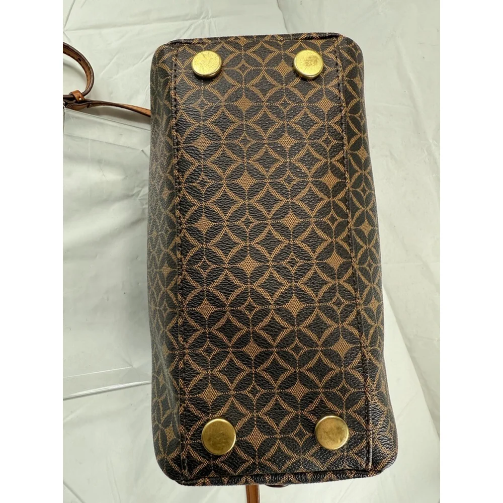 FOSSIL SYDNEY Multi Brown PVC Coated Canvas Satchel Medium
